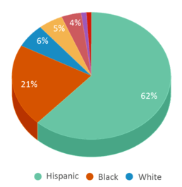 This chart displays the percentage breakdown of students of all ethnic groups in Highland Elementary School. This chart displays the percentage breakdown of students of all ethnic groups in Highland Elementary School.
