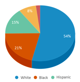This chart displays the percentage breakdown of students of all ethnic groups in James Byrnes Freshman Academy. This chart displays the percentage breakdown of students of all ethnic groups in James Byrnes Freshman Academy.
