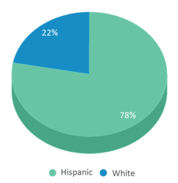 This chart displays the percentage breakdown of students of all ethnic groups in Minatare Pre-start Pre-school. This chart displays the percentage breakdown of students of all ethnic groups in Minatare Pre-start Pre-school.