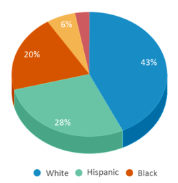 This chart displays the percentage breakdown of students of all ethnic groups in J C Thompson Elementary School. This chart displays the percentage breakdown of students of all ethnic groups in J C Thompson Elementary School.