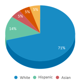 This chart displays the percentage breakdown of students of all ethnic groups in Bartram Trail High School. This chart displays the percentage breakdown of students of all ethnic groups in Bartram Trail High School.