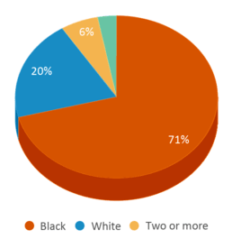 This chart displays the percentage breakdown of students of all ethnic groups in Maxwell Elementary School. This chart displays the percentage breakdown of students of all ethnic groups in Maxwell Elementary School.