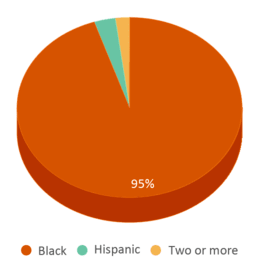 This chart displays the percentage breakdown of students of all ethnic groups in Callaway High School. This chart displays the percentage breakdown of students of all ethnic groups in Callaway High School.