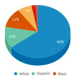 This chart displays the percentage breakdown of students of all ethnic groups in Osage Trail Middle School. This chart displays the percentage breakdown of students of all ethnic groups in Osage Trail Middle School.