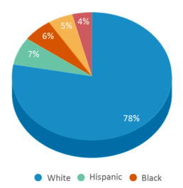 This chart displays the percentage breakdown of students of all ethnic groups in Samuel Mickle School. This chart displays the percentage breakdown of students of all ethnic groups in Samuel Mickle School.