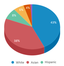 This chart displays the percentage breakdown of students of all ethnic groups in Collins Elementary School. This chart displays the percentage breakdown of students of all ethnic groups in Collins Elementary School.