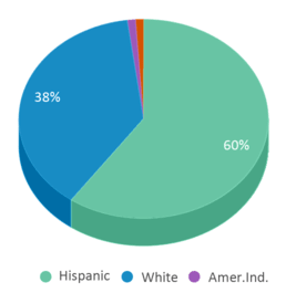 This chart displays the percentage breakdown of students of all ethnic groups in Artesia Zia Intermediate. This chart displays the percentage breakdown of students of all ethnic groups in Artesia Zia Intermediate.