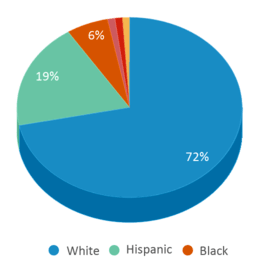 This chart displays the percentage breakdown of students of all ethnic groups in E J Russell Elementary School. This chart displays the percentage breakdown of students of all ethnic groups in E J Russell Elementary School.