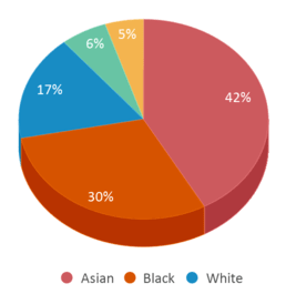 This chart displays the percentage breakdown of students of all ethnic groups in Taylor Road Elementary School. This chart displays the percentage breakdown of students of all ethnic groups in Taylor Road Elementary School.