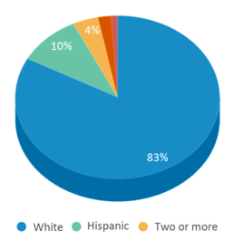 This chart displays the percentage breakdown of students of all ethnic groups in Kutztown Area Sr. High School. This chart displays the percentage breakdown of students of all ethnic groups in Kutztown Area Sr. High School.