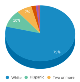 This chart displays the percentage breakdown of students of all ethnic groups in Quartzite Learning. This chart displays the percentage breakdown of students of all ethnic groups in Quartzite Learning.