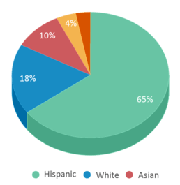 This chart displays the percentage breakdown of students of all ethnic groups in Olivehurst Elementary School. This chart displays the percentage breakdown of students of all ethnic groups in Olivehurst Elementary School.