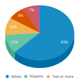 This chart displays the percentage breakdown of students of all ethnic groups in Patrick Marsh Middle School. This chart displays the percentage breakdown of students of all ethnic groups in Patrick Marsh Middle School.