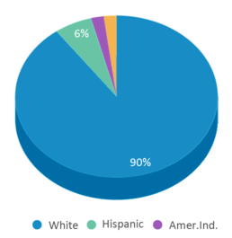 This chart displays the percentage breakdown of students of all ethnic groups in Glenrock Intermediate School. This chart displays the percentage breakdown of students of all ethnic groups in Glenrock Intermediate School.