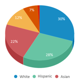This chart displays the percentage breakdown of students of all ethnic groups in R. Paul Krey Elementary School. This chart displays the percentage breakdown of students of all ethnic groups in R. Paul Krey Elementary School.