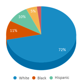 This chart displays the percentage breakdown of public school students of all ethnic groups in Kentucky. This chart displays the percentage breakdown of public school students of all ethnic groups in Kentucky.