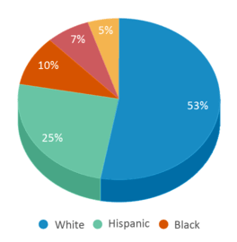 This chart displays the percentage breakdown of public school students of all ethnic groups in Massachusetts. This chart displays the percentage breakdown of public school students of all ethnic groups in Massachusetts.