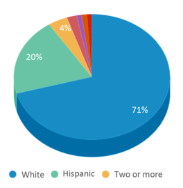 This chart displays the percentage breakdown of public school students of all ethnic groups in Utah. This chart displays the percentage breakdown of public school students of all ethnic groups in Utah.