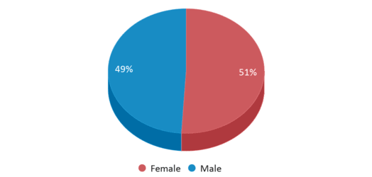 This chart displays gender of Moscow Middle School